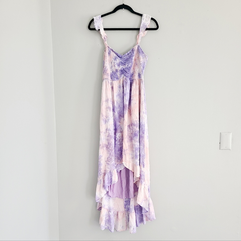 Storia Purple and White Maxi Dress - Picture 3 of 4